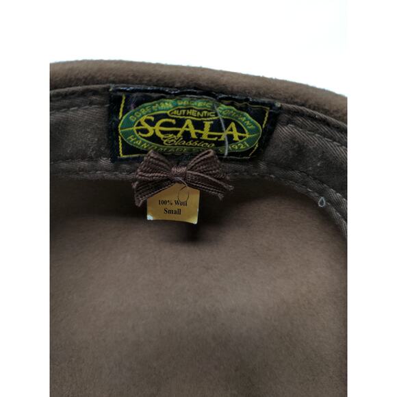 Dorfman Pacific Scala 100% Wool Pressboy Flat Hat Cap Brown Size Small - Picture 7 of 8